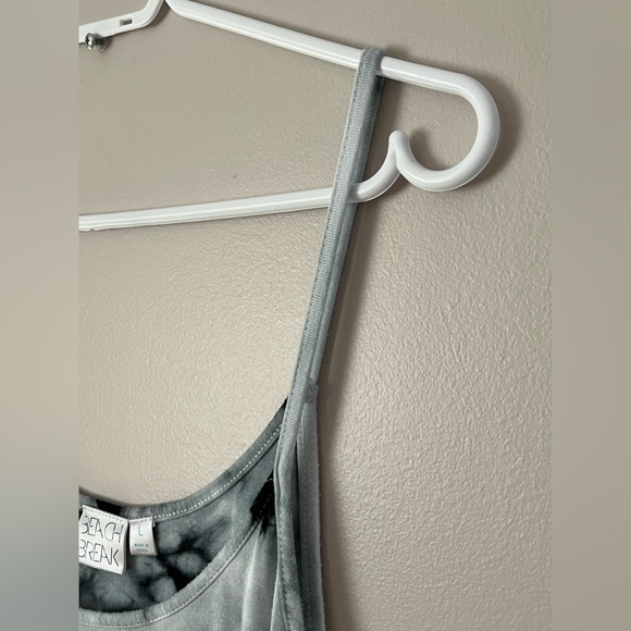 Women's Beach Break Grey & Black Tie Dye  Smoked Maxi Dress - Picture 9 of 11